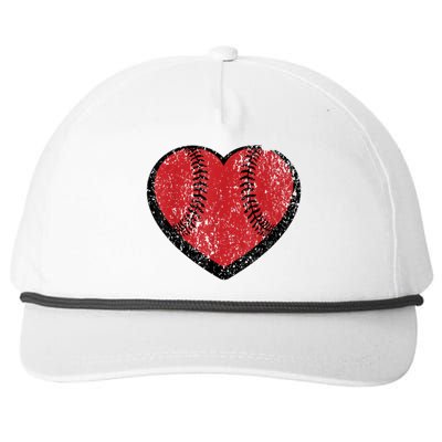 Funny Gift Baseball Heart Vintage Valentine's Day Gift For Kids Boys Snapback Five-Panel Rope Hat