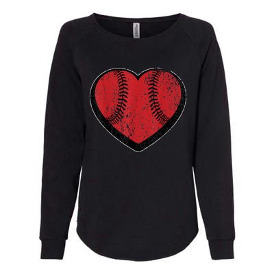 Funny Gift Baseball Heart Vintage Valentine's Day Gift For Kids Boys Womens California Wash Sweatshirt