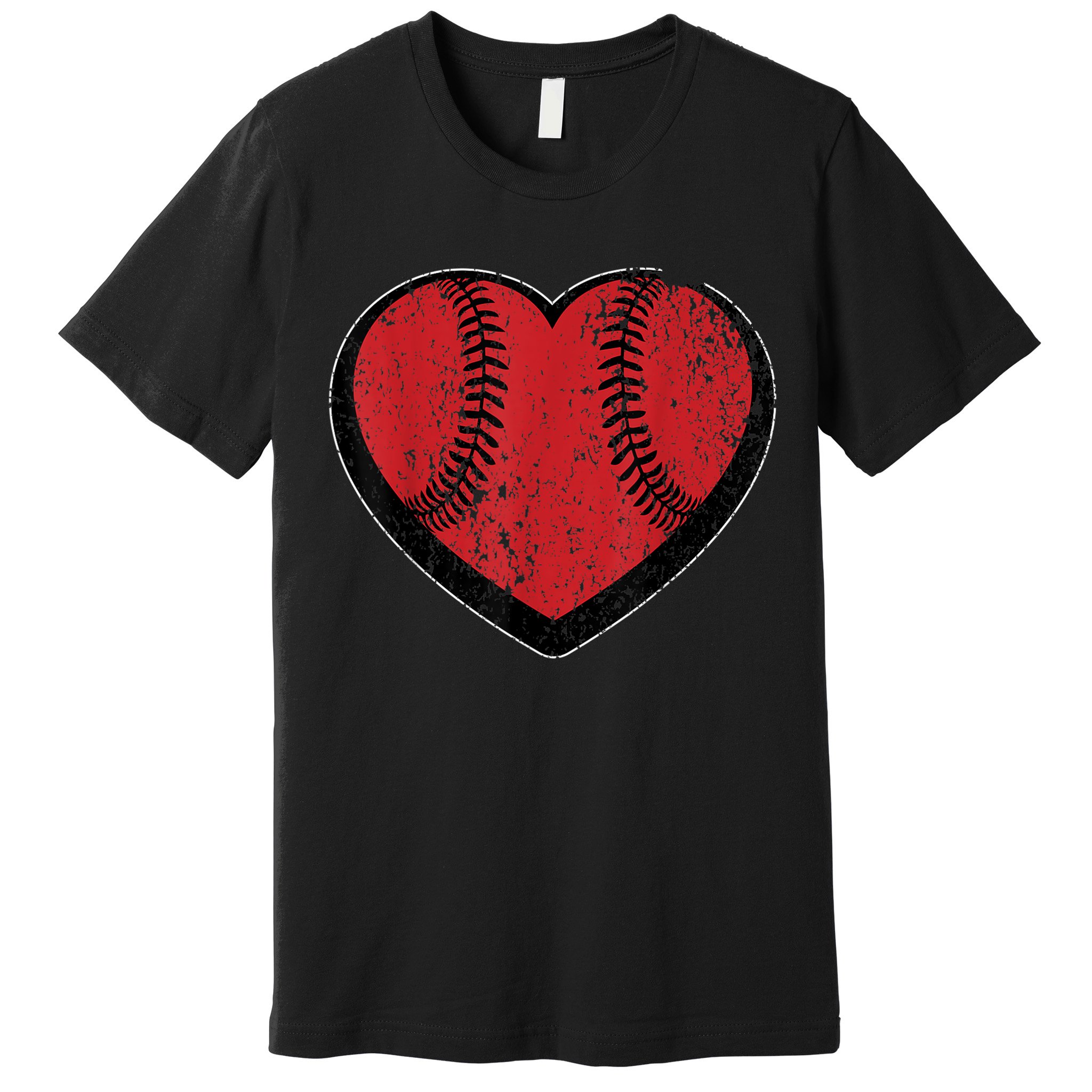 Funny Gift Baseball Heart Vintage Valentine's Day Gift For Kids Boys Premium T-Shirt