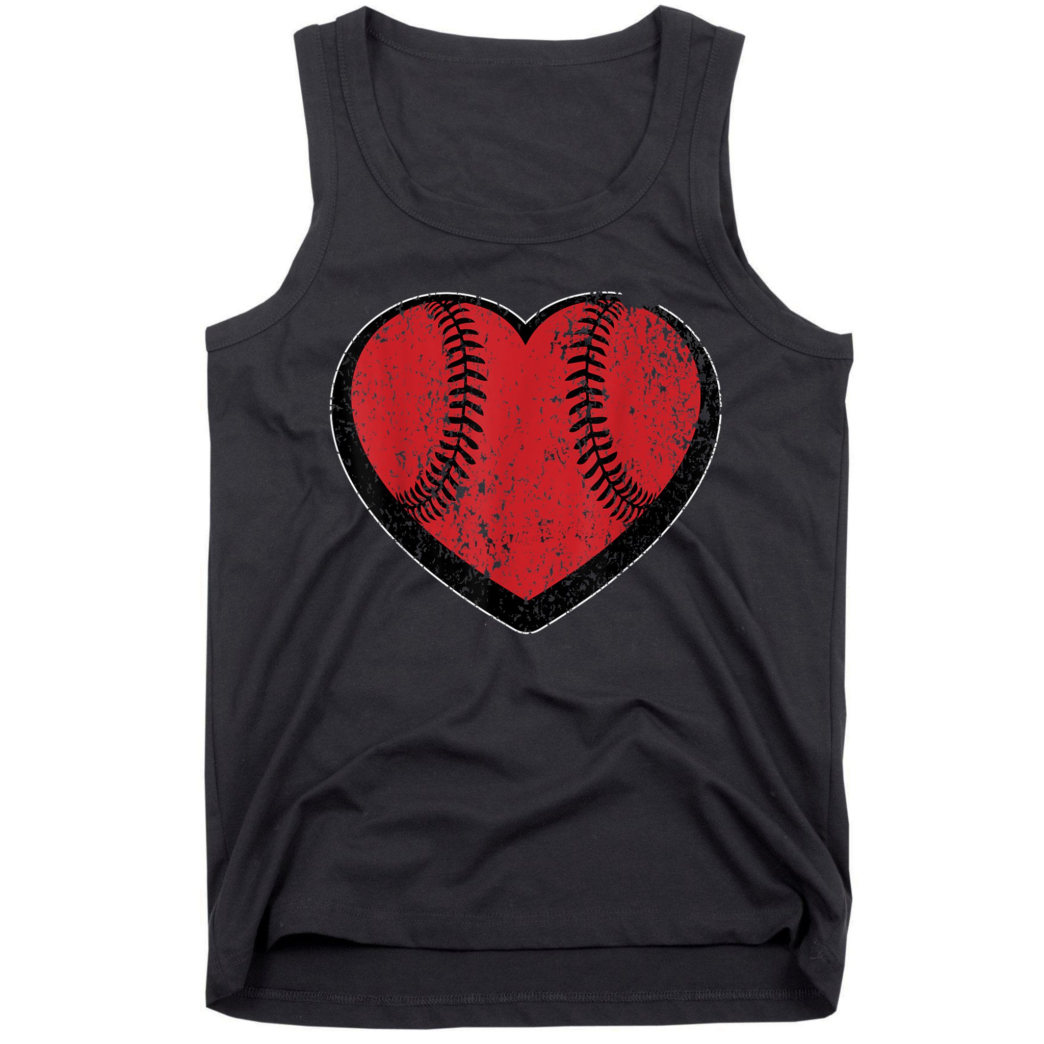 Funny Gift Baseball Heart Vintage Valentine's Day Gift For Kids Boys Tank Top