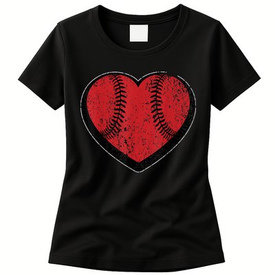 Funny Gift Baseball Heart Vintage Valentine's Day Gift For Kids Boys Womens T-Shirt