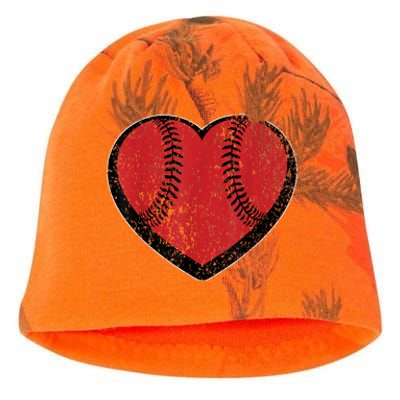 Funny Gift Baseball Heart Vintage Valentine's Day Gift For Kids Boys Kati - Camo Knit Beanie