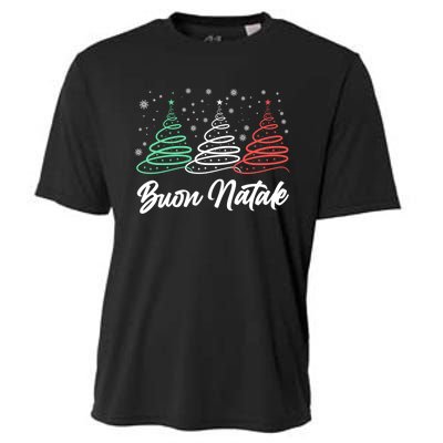 Funny Gift Buon Natale Italy Pride Xmas Holiday Italian Christmas Cooling Performance Crew T-Shirt