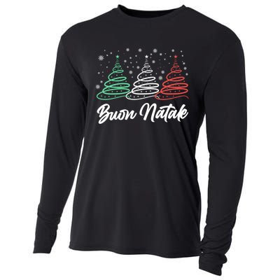 Funny Gift Buon Natale Italy Pride Xmas Holiday Italian Christmas Cooling Performance Long Sleeve Crew