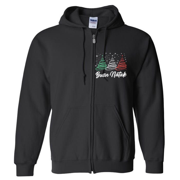 Funny Gift Buon Natale Italy Pride Xmas Holiday Italian Christmas Full Zip Hoodie