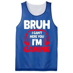 Funny Gaming Bruh I CanT Hear You IM Gaming Headphones Gift Mesh Reversible Basketball Jersey Tank