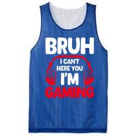 Funny Gaming Bruh I CanT Hear You IM Gaming Headphones Gift Mesh Reversible Basketball Jersey Tank