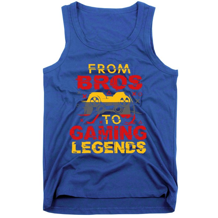 Funny Gamer Brother Video Games Brothers Sons Vintage Gift Tank Top