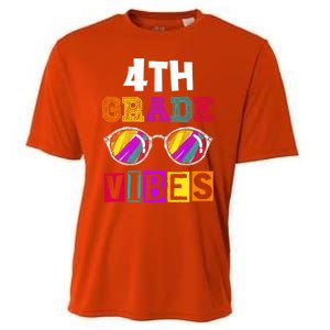 Fourth Grade Back To School 4Th Grade Vibes Cool Sunglasses Cool Gift Cooling Performance Crew T-Shirt