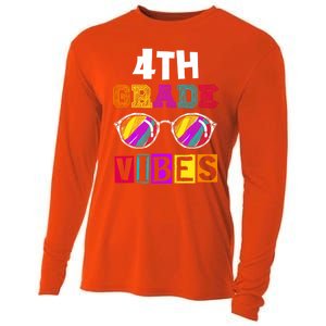 Fourth Grade Back To School 4Th Grade Vibes Cool Sunglasses Cool Gift Cooling Performance Long Sleeve Crew