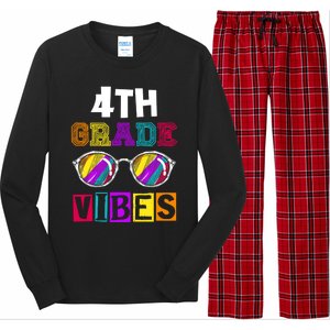 Fourth Grade Back To School 4Th Grade Vibes Cool Sunglasses Cool Gift Long Sleeve Pajama Set