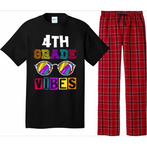 Fourth Grade Back To School 4Th Grade Vibes Cool Sunglasses Cool Gift Pajama Set