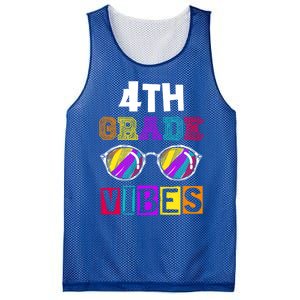 Fourth Grade Back To School 4Th Grade Vibes Cool Sunglasses Cool Gift Mesh Reversible Basketball Jersey Tank