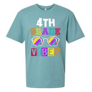 Fourth Grade Back To School 4Th Grade Vibes Cool Sunglasses Cool Gift Sueded Cloud Jersey T-Shirt