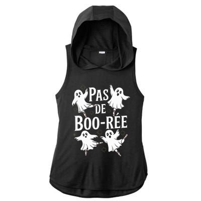 Funny Ghost Ballet Pas De Boo Halloween Dance Ladies PosiCharge Tri-Blend Wicking Draft Hoodie Tank