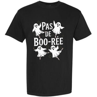 Funny Ghost Ballet Pas De Boo Halloween Dance Garment-Dyed Heavyweight T-Shirt