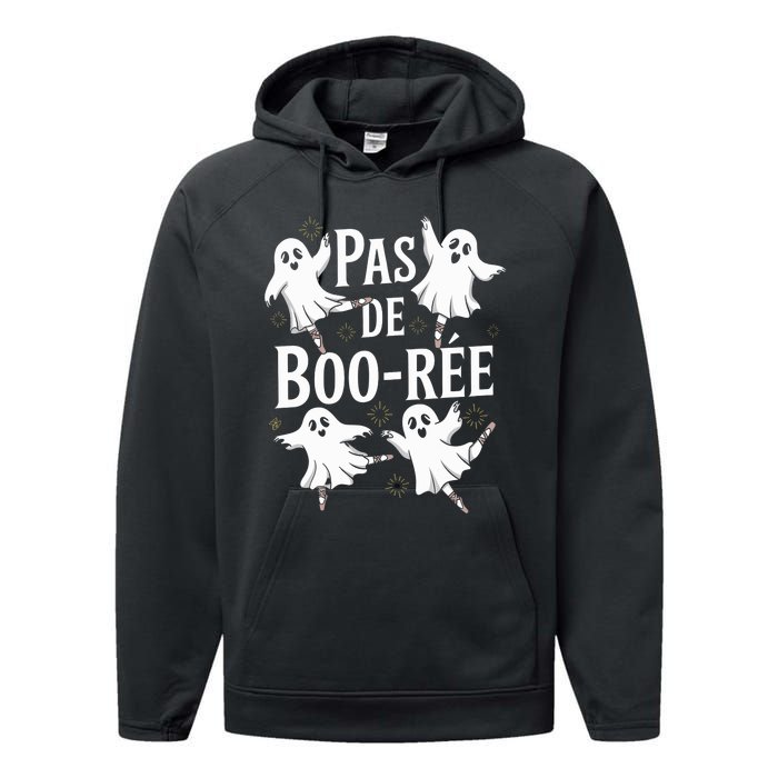 Funny Ghost Ballet Pas De Boo Halloween Dance Performance Fleece Hoodie