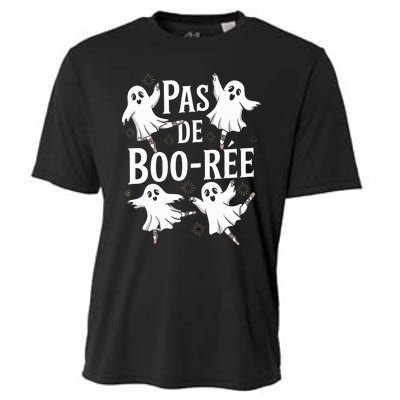 Funny Ghost Ballet Pas De Boo Halloween Dance Cooling Performance Crew T-Shirt