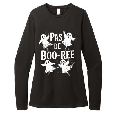 Funny Ghost Ballet Pas De Boo Halloween Dance Womens CVC Long Sleeve Shirt