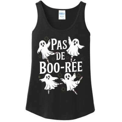 Funny Ghost Ballet Pas De Boo Halloween Dance Ladies Essential Tank