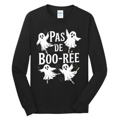 Funny Ghost Ballet Pas De Boo Halloween Dance Tall Long Sleeve T-Shirt