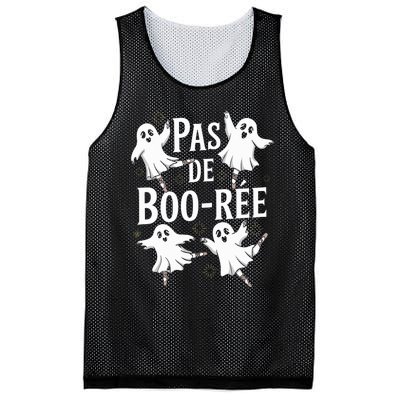 Funny Ghost Ballet Pas De Boo Halloween Dance Mesh Reversible Basketball Jersey Tank