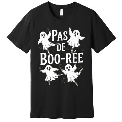 Funny Ghost Ballet Pas De Boo Halloween Dance Premium T-Shirt