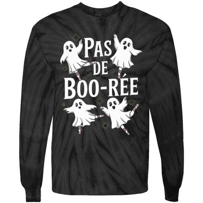 Funny Ghost Ballet Pas De Boo Halloween Dance Tie-Dye Long Sleeve Shirt