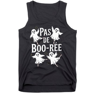 Funny Ghost Ballet Pas De Boo Halloween Dance Tank Top