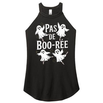 Funny Ghost Ballet Pas De Boo Halloween Dance Women's Perfect Tri Rocker Tank