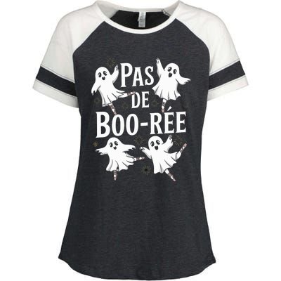 Funny Ghost Ballet Pas De Boo Halloween Dance Enza Ladies Jersey Colorblock Tee