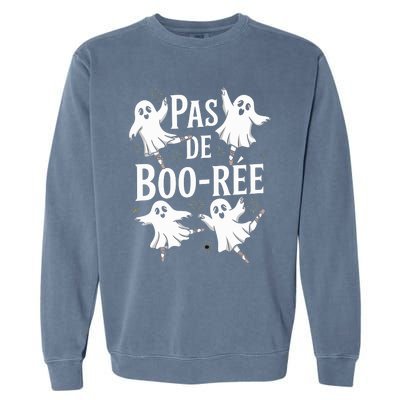 Funny Ghost Ballet Pas De Boo Halloween Dance Garment-Dyed Sweatshirt