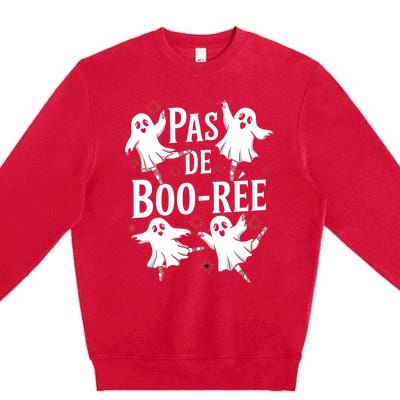 Funny Ghost Ballet Pas De Boo Halloween Dance Premium Crewneck Sweatshirt