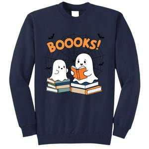 Funny Ghost Book Reading Halloween Design For Book Lovers & Teachers Tall Sweatshirt