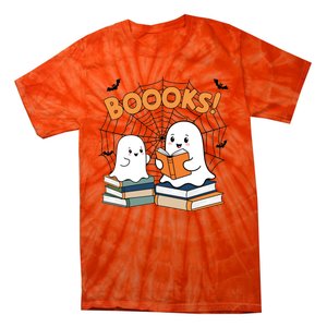 Funny Ghost Book Reading Halloween Design For Book Lovers & Teachers Tie-Dye T-Shirt