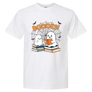 Funny Ghost Book Reading Halloween Design For Book Lovers & Teachers Garment-Dyed Heavyweight T-Shirt