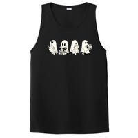 Funny Ghost Book Reading Halloween Books Lover Teacher PosiCharge Competitor Tank