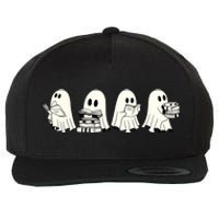 Funny Ghost Book Reading Halloween Books Lover Teacher Wool Snapback Cap