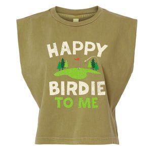 Funny Golf Birthday Happy Birdie Golfer Garment-Dyed Women's Muscle Tee