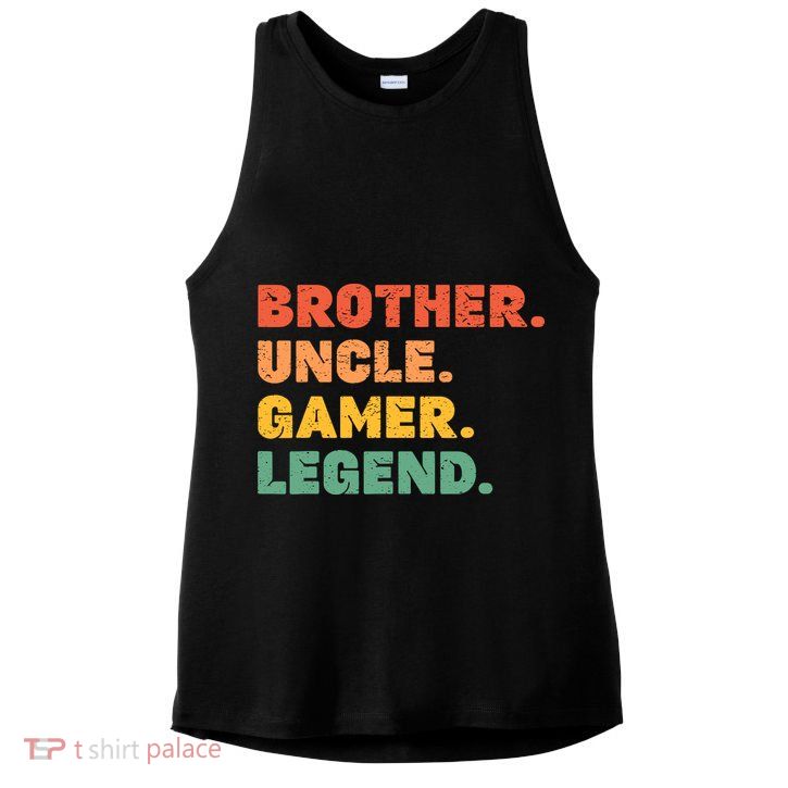 Funny Gamer Brother Uncle Gaming Legend Vintage Video Game Ladies PosiCharge Tri-Blend Wicking Tank
