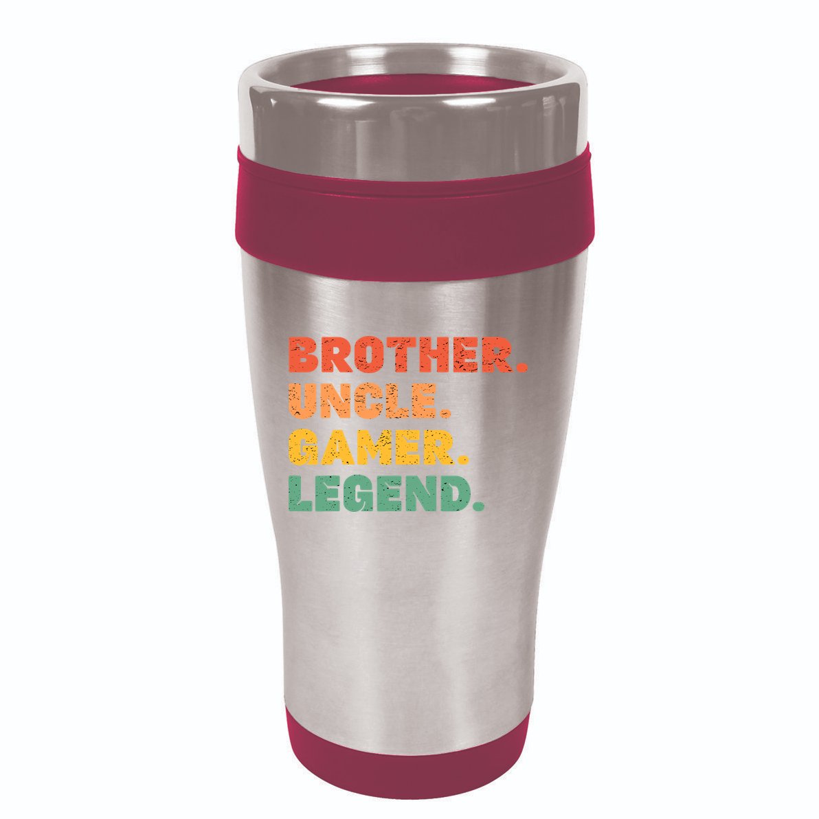 Funny Gamer Brother Uncle Gaming Legend Vintage Video Game 16oz Travel Tumbler