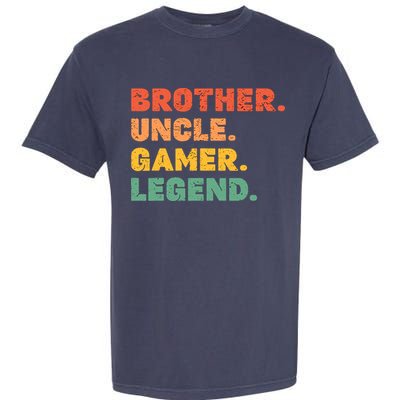 Funny Gamer Brother Uncle Gaming Legend Vintage Video Game Garment-Dyed Heavyweight T-Shirt
