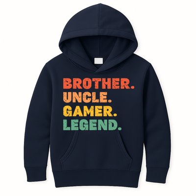 Funny Gamer Brother Uncle Gaming Legend Vintage Video Game Kids Hoodie