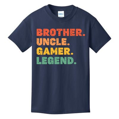Funny Gamer Brother Uncle Gaming Legend Vintage Video Game Kids T-Shirt