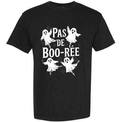 Funny Ghost Ballet Pas De Boo Halloween Dance Garment-Dyed Heavyweight T-Shirt