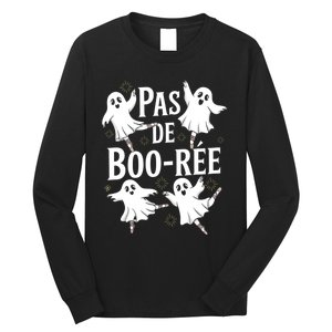 Funny Ghost Ballet Pas De Boo Halloween Dance Long Sleeve Shirt