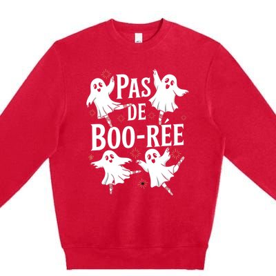 Funny Ghost Ballet Pas De Boo Halloween Dance Premium Crewneck Sweatshirt