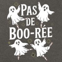 Funny Ghost Ballet Pas De Boo Halloween Dance Cotton Canvas Backpack