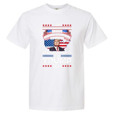 Funny God Bless America Jesus Christ Is My Lord Trump 2024 Gift Garment-Dyed Heavyweight T-Shirt