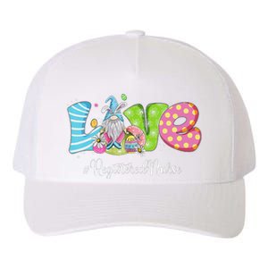 Funny Gnome Bunny Love Registered Nurse Easter Christians Yupoong Adult 5-Panel Trucker Hat